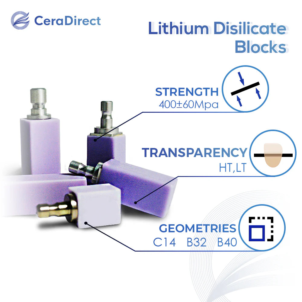 Lithium Disilicate Block(Glass Ceramic)—C14/B40-HT/LT(5 pieces)